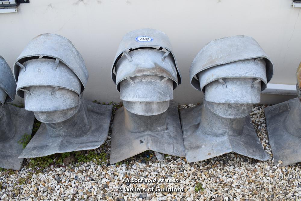 *SET OF THREE GALVANISED VENTILATION DUCT TOPS