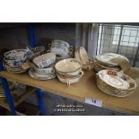 *SHELF OF PORCELAIN WARE AND COLLECTABLES