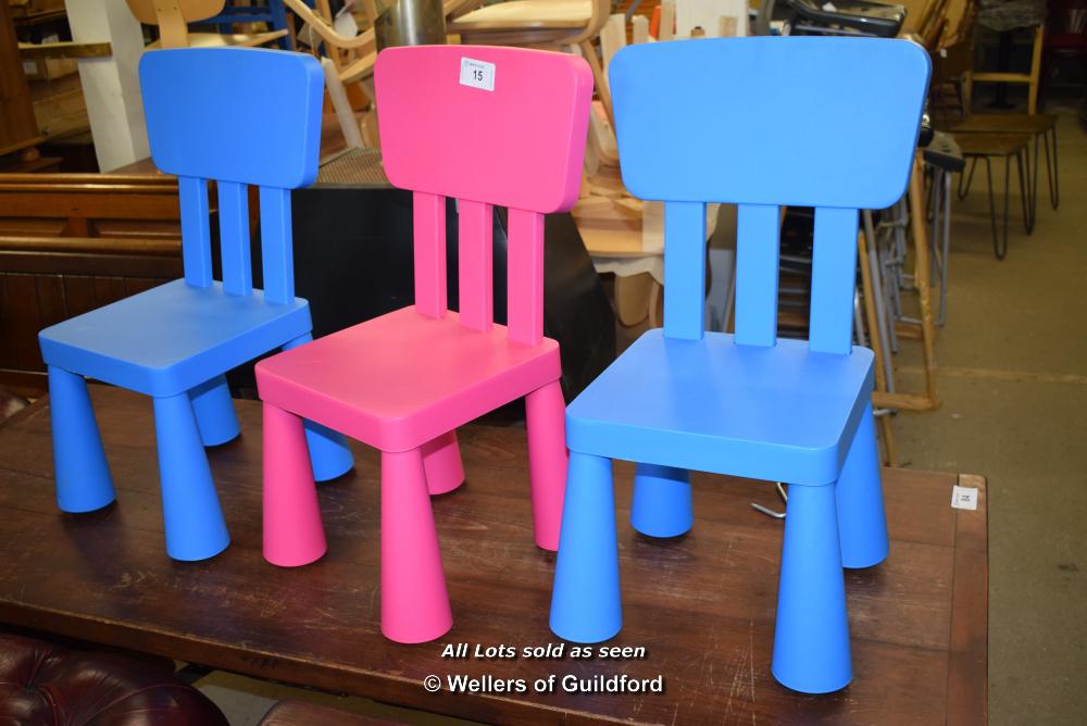 *THREE CHILDRENS CHAIRS