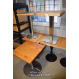 *THREE MIXED BISTRO STYLE TABLES