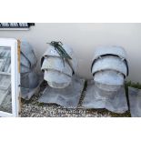 *SET OF THREE GALVANISED VENTILATION DUCT TOPS