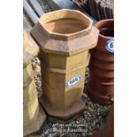 *GEORGIAN OCTAGONAL BUFF CHIMNEY POT, 750MM HIGH