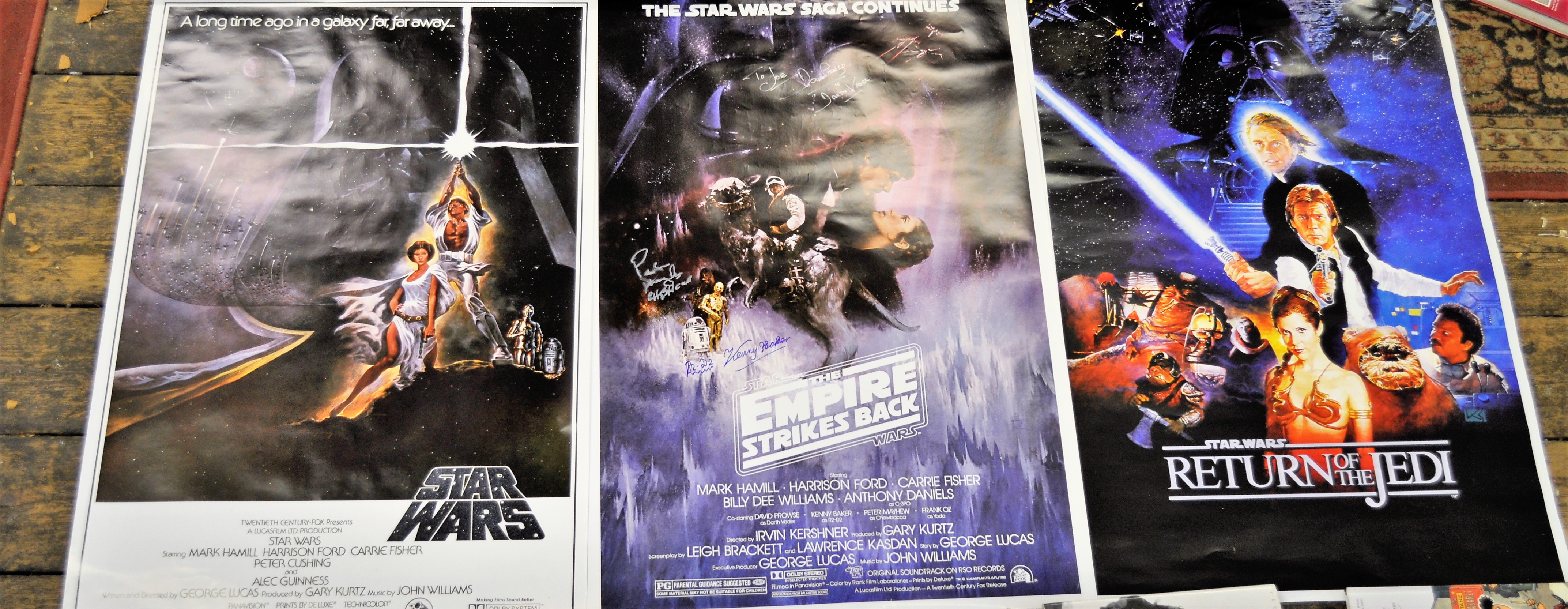 *Star Wars - three movie posters for A New Hope, The Empire Strikes Back and Return of the Jedi, The