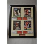 Football - Liverpool Legends, four signatures of Liverpool FC players including Bruce Grobbelaar,