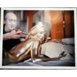 James Bond - Goldfinger, photo of bond girl Shirley Eaton being painted in gold, 20 x 24