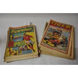 Over 20 mixed Football comics including Scorcher and Tiger from the 1970s