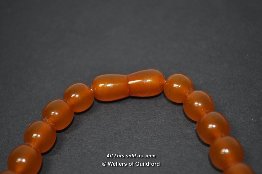 Baltic amber bead necklace with screw clasp, 51g, 53cm. - Image 4 of 6