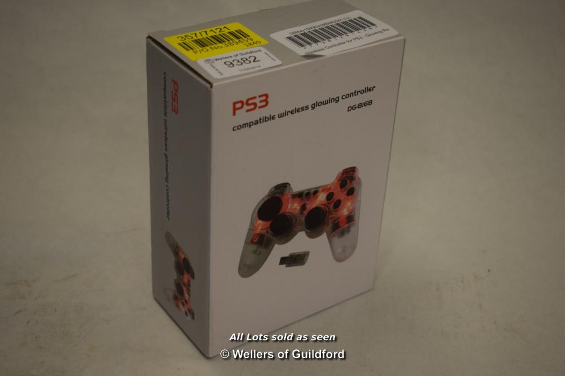 *WIRELESS CONTROLLER FOR PS3 - GLOWING RED [2541]