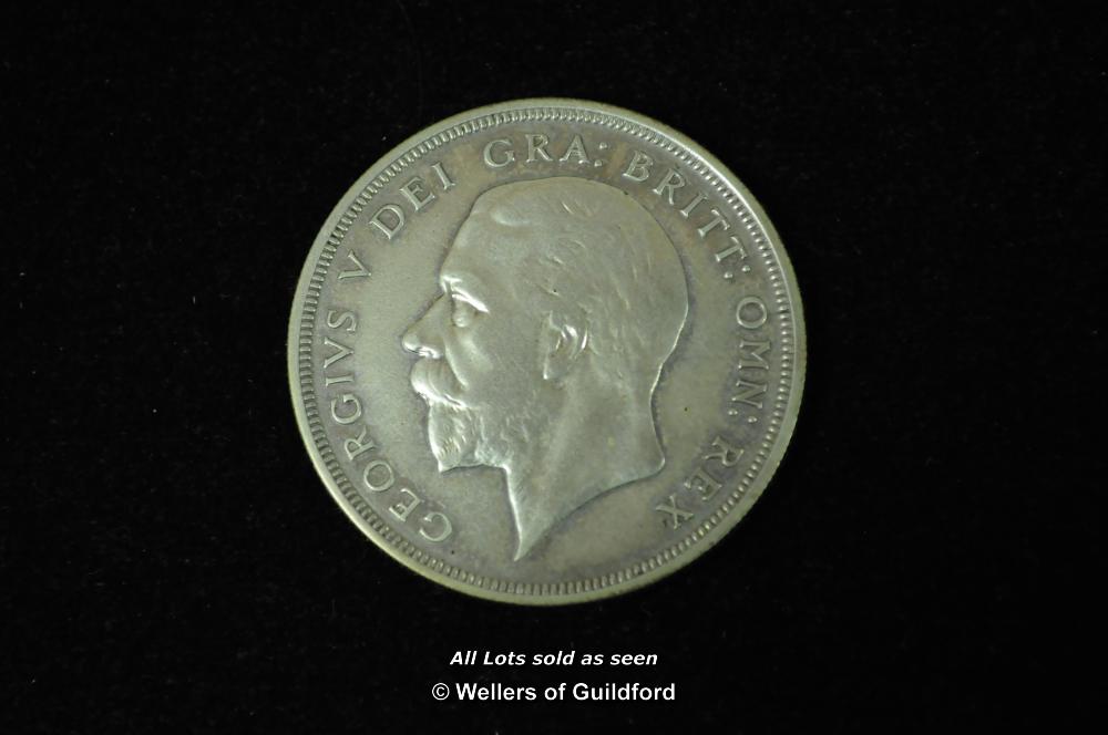 George V "wreath" silver crown, 1927, head left, rev.date above crown (S.4036), obverse fine,