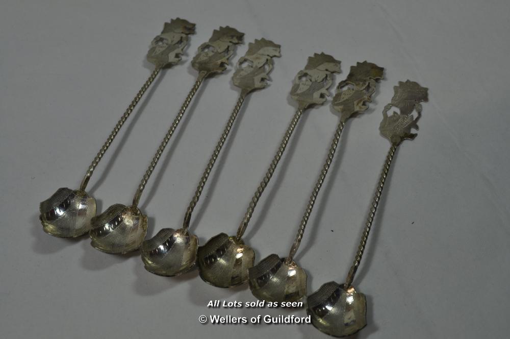 Small sterling silver pill box; a quantity of 800 standard white metal cake forks and small spoons. - Image 10 of 12