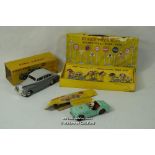 Dinky Toys No. 150 Rolls Royce Silver Wraith and No. 111 Triumph TR2 Sports, both with original