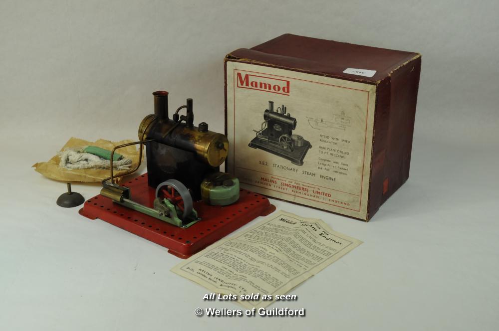 Mamod SE2 stationary steam engine in original card box