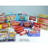 Matchbox diecast buses; various other Routemaster and other London buses, various makes.