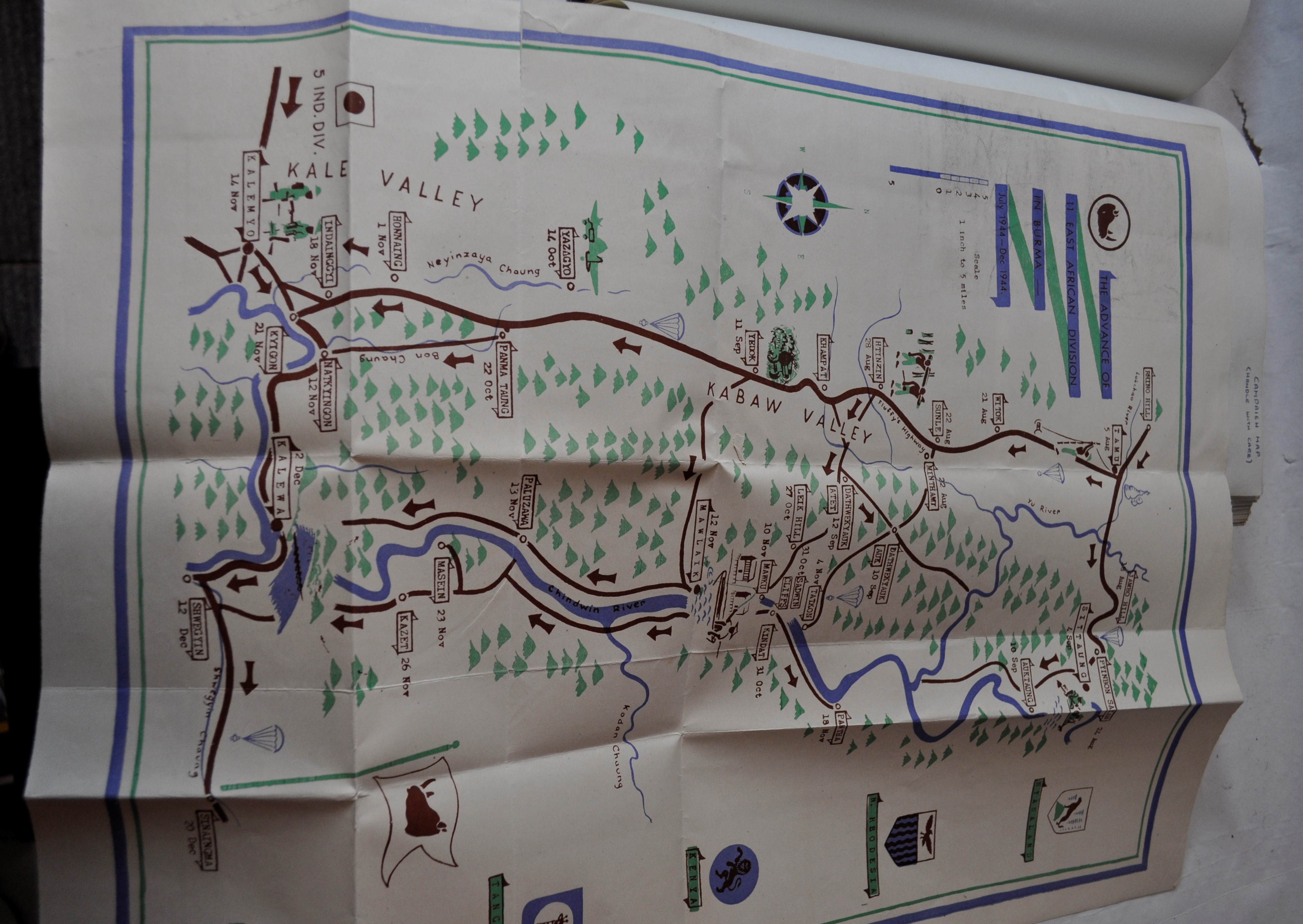 Photograph/scrap album of the King~s African Rifles^ 1942-1946^ including campaign map^ brochures^ - Image 3 of 11