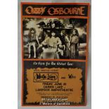 Ozzy Osbourne - No Rest for the Wicked, original tour poster at Lakeside Ampitheatre friday June