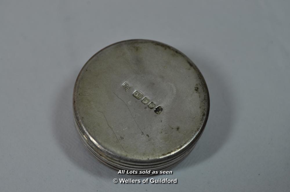 Small sterling silver pill box; a quantity of 800 standard white metal cake forks and small spoons. - Image 3 of 12