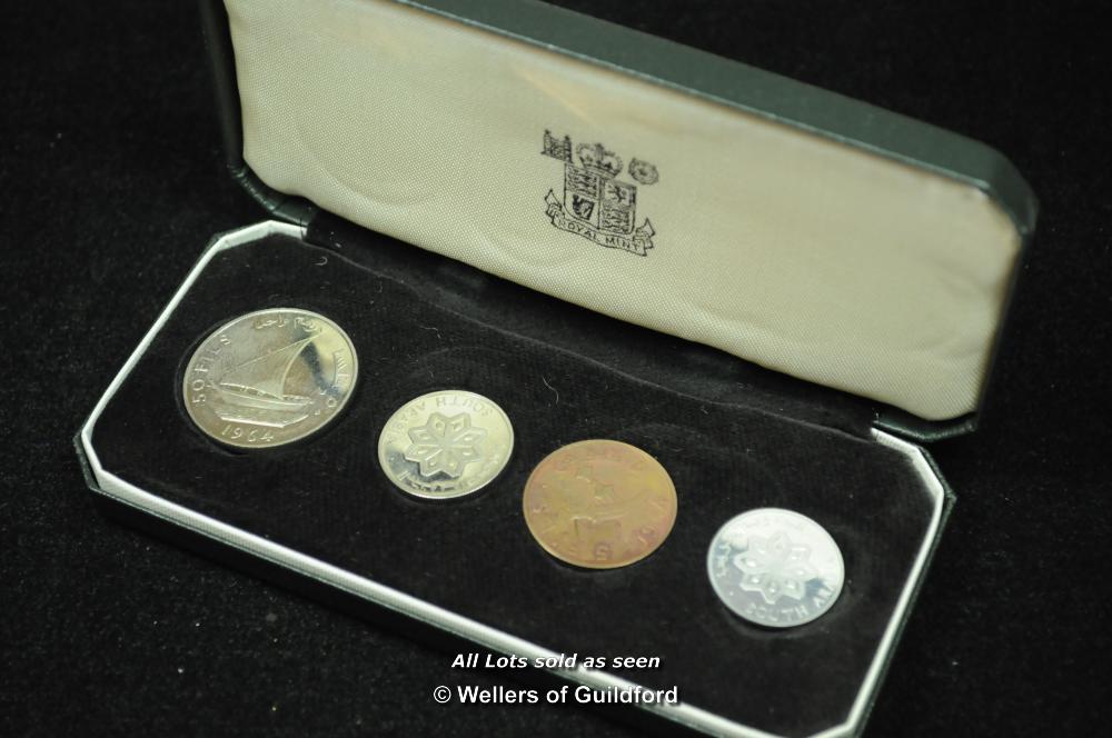 South Arabia (Peoples Democratic Republic of Yemen), Proof Set of 4 coins, 1964, comprising 1-,