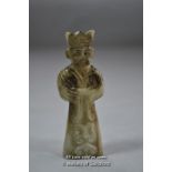 A Chinese hardstone figure of a standing gentleman, 8cm.