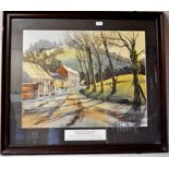 *John Darlison^ watercolour^ | Warren Farm^ Headley Valley^ Mickleham^ about 1970|^ signed^ 55 x