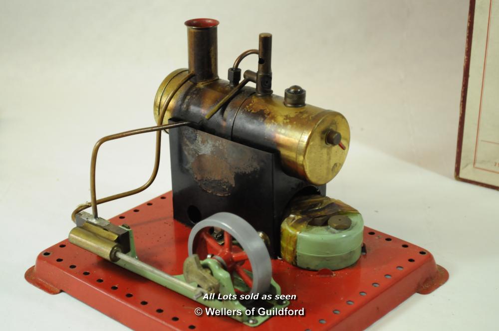 Mamod SE2 stationary steam engine in original card box - Image 2 of 6