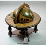 Modern small wooden globe.