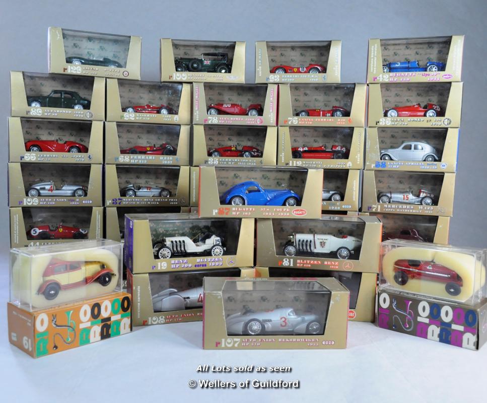 A quantity of Brumm diecast model cars including racing cars and other vehicles, approx 35.