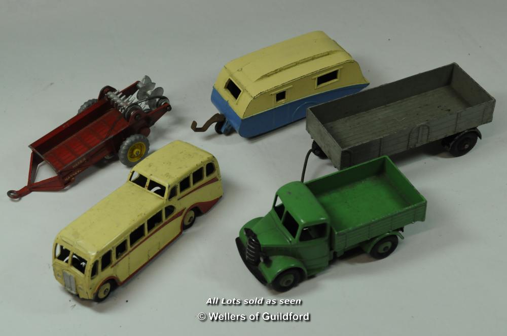 Dinky Supertoys: Guy Slumberland Truck, Bedford Truck; Dinky Toys: Observation Coach, Land Rover, - Image 9 of 10