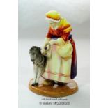 Royal Worcester figure The Old Goat Woman, no 2886, modelled by Phoebe Stabler, 14.5cm.¦++2cm