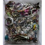 Bag containing costume jewellery, gross weight 3.64 kilograms