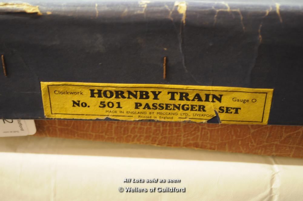 Hornby clockwork O gauge No. 501 Passenger Set, boxed. - Image 6 of 6