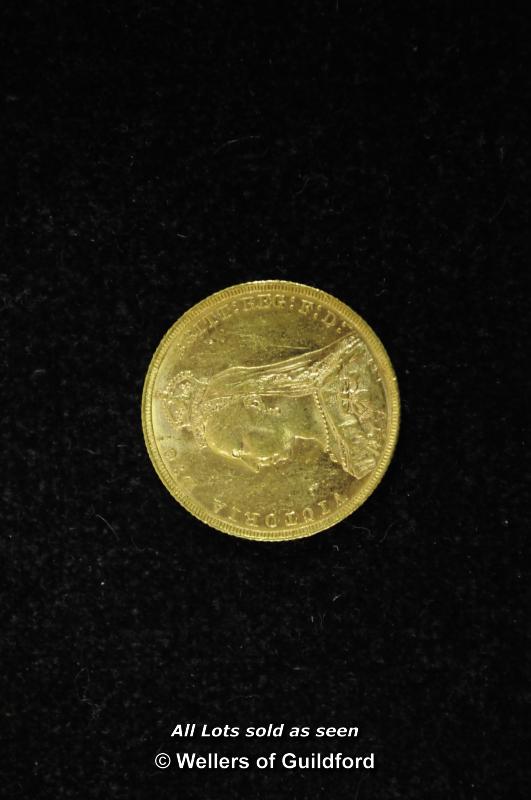 Victoria, gold sovereign, 1888 M, Melbourne Mint, Jubilee bust left, rev.St. George (S.3867B), - Image 2 of 4