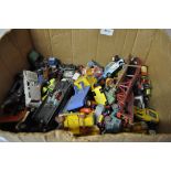 A large quantity of Corgi and Lesney diecast vehicles^ all playworn.