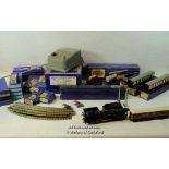 Hornby Dublo: T.P.O. Mail Van Set, 2 x D12 Corridor Coaches, Two Water Cranes, Low Sided Wagon D1,