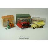 Dinky Toys: No. 14C Coventry Climax Fork Lift Truck; No. 561 Blaw Knox Bulldozer; Dinky Supertoy No.