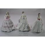 Royal Doulton figures: Red Red Rose 4957/12500 HN3994, My True Love 207/12500, HN4001 and Shall I