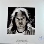 Neil Young - signed photo in silver marker in mount. Purchased from Neil Young collection auction at