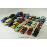 A quantity of Dinky Toys: 40H Austin Taxi (x3), 164 Vauxhall Cresta, Morris Oxford, 157 Jaguar,