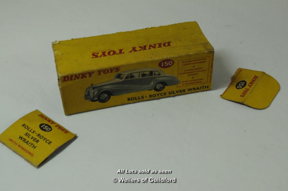 Dinky Toys No. 150 Rolls Royce Silver Wraith and No. 111 Triumph TR2 Sports, both with original - Image 9 of 11