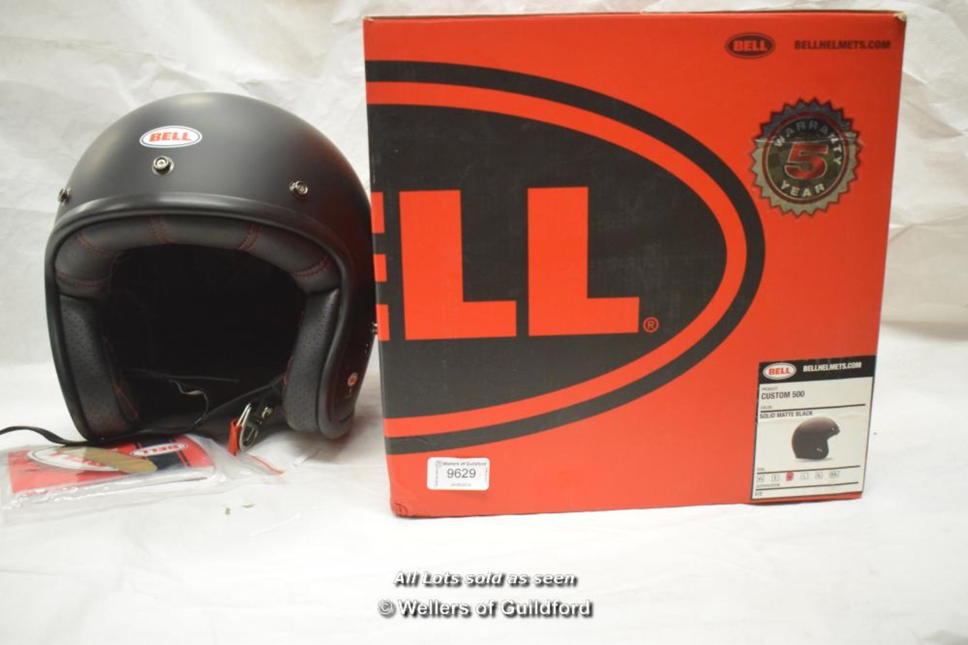 *BELL POWERSPORTS CUSTOM 500 MOTORRADHELM, SCHWARZ (MATTE SCHWARZ SOLID), M [2563]