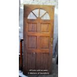 VICTORIAN PINE SIX PANEL DOOR WITH FANLIGHT, 835 X 1950MM