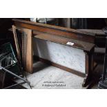 MARBLE AND OAK WASHSTAND TOP