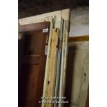 NINE MIXED MODERN/VICTORIAN DOORS INCLUDING MAINLY FOUR PANEL PINE