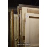 TEN MIXED VICTORIAN PINE FOUR PANEL DOORS