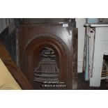 DECORATIVE CAST IRON FIRE INSERT, 710M X 920MM