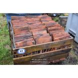 WOODEN CRATE CONTAINING SINGLE HANDMADE ROOF TILES