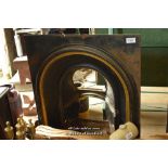 DECORATIVE CAST IRON FIRE INSERT, 910MM X 970MM