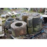 TWO PALLETS CONTAINING JACOBEAN CHIMNEY RINGS