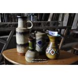FOUR MIXED ITEMS OF WEST GERMAN POTTERY