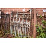 PAIR OF VICTORIAN DECORATIVE CAST IRON GATES, TOTAL SPAN 1860MM