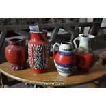 FOUR MIXED ITEMS OF WEST GERMAN POTTERY